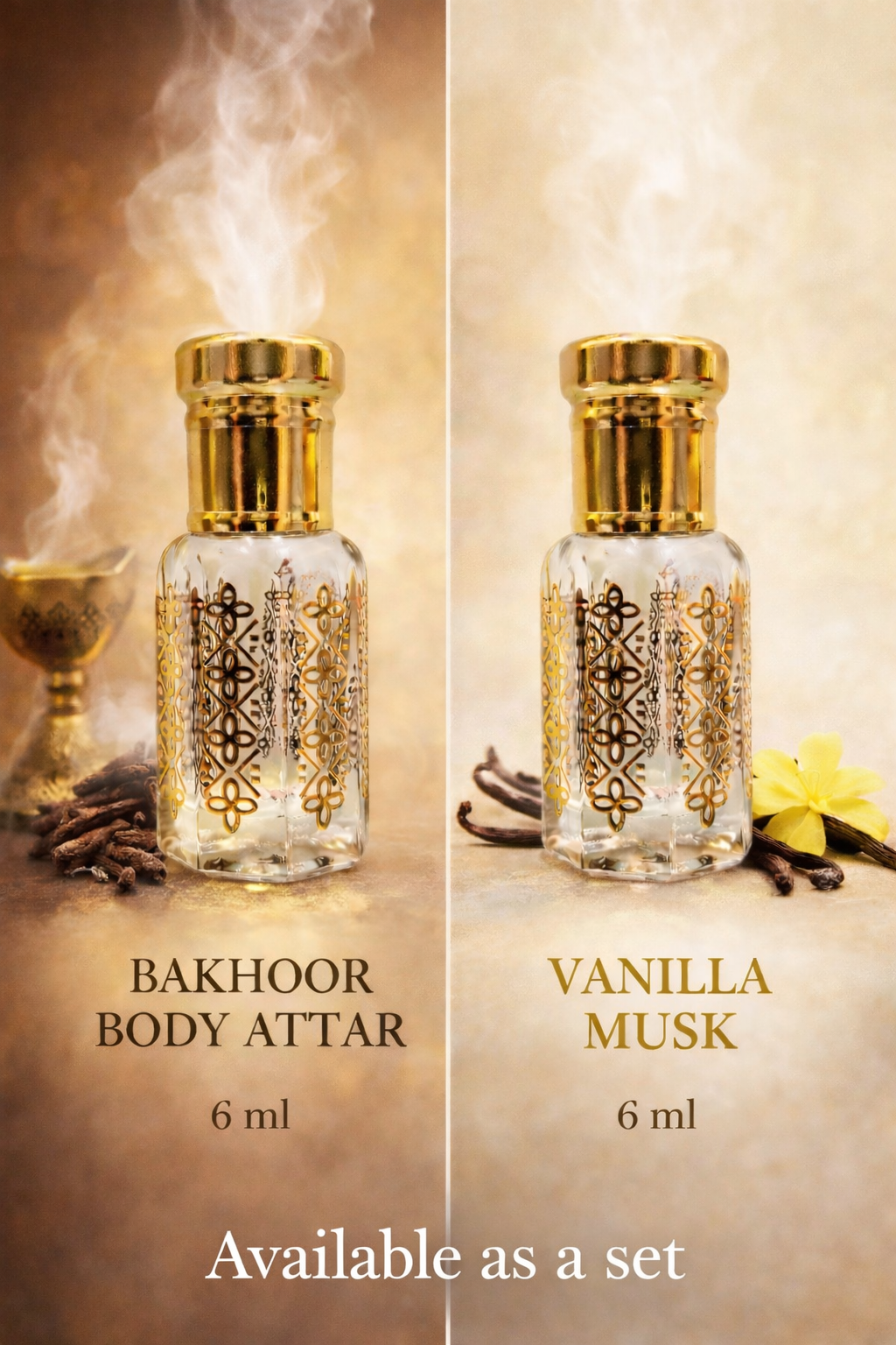 Bakhoor body attar 6ml Vanilla mask 6ml